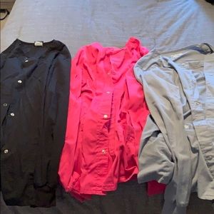 Set of 3 Cherokee scrub jackets long sleeve